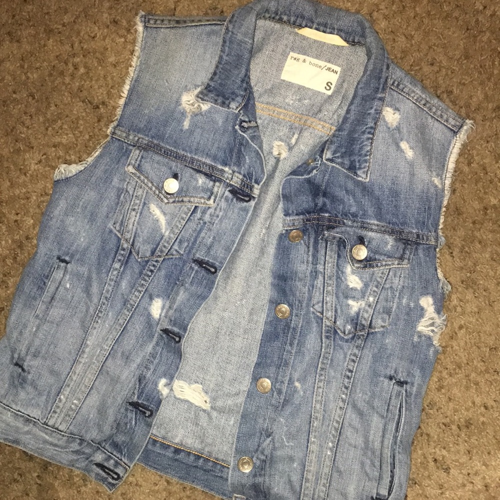 Rag and bone distressed vest